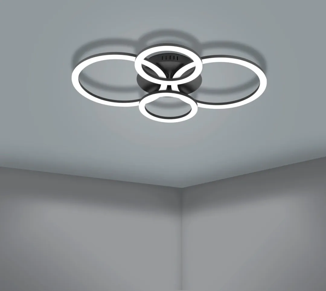EGLO connect.z Parrapos-Z Smart Plafondlamp 61,5cm - Zwart - Zigbee