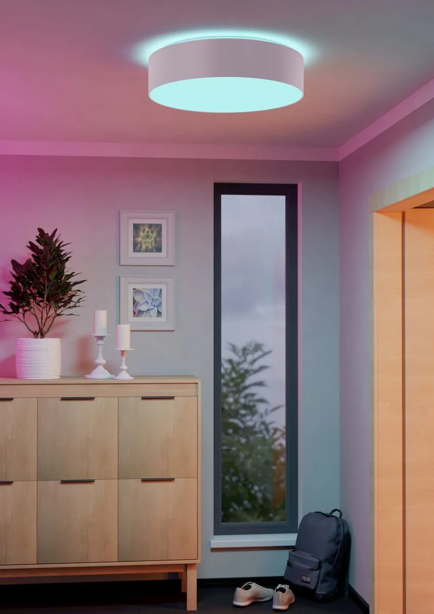 EGLO connect.z Romao-Z Smart Plafondlamp - Ø 57 cm - Wit - Instelbaar RGB & wit licht - Dimbaar - Zigbee