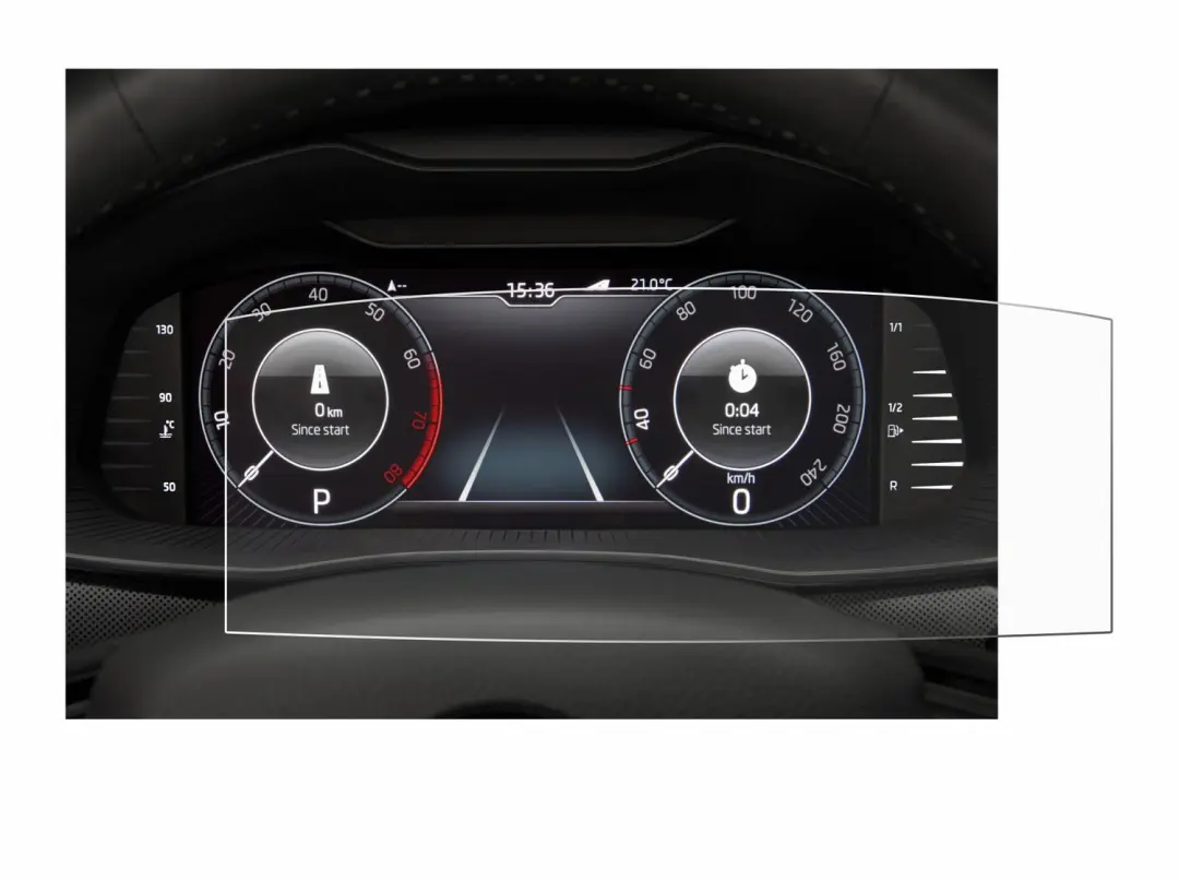 upscreen Screenprotector Skoda Virtual Cockpit 10.25" - Transparant - afbeelding 5 van 6