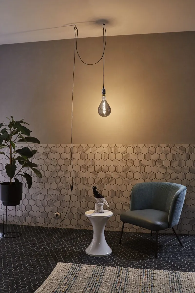 Paulmann Neordic Eldar Hanglamp - Grijs/Nikkel - 1x20W