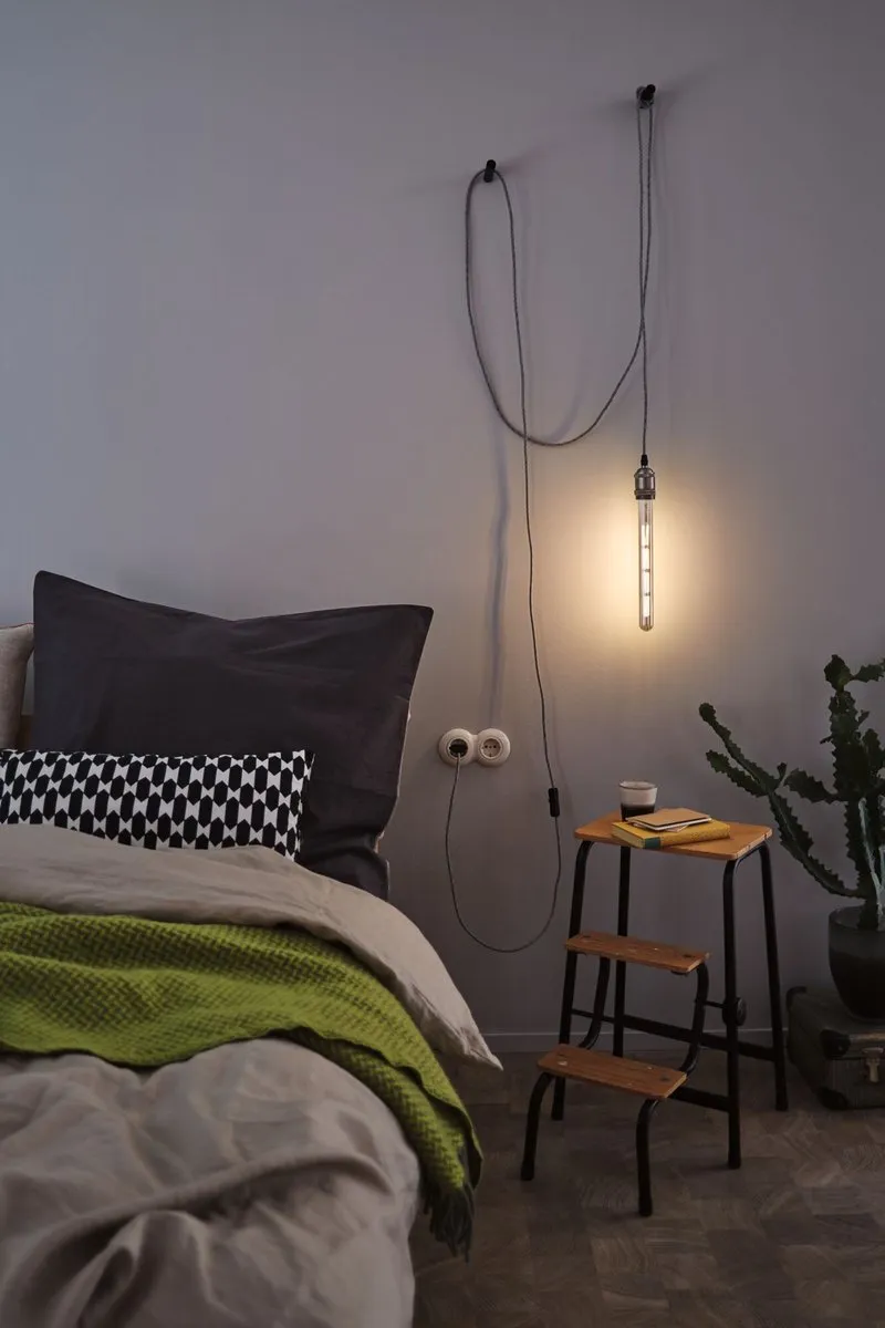 Paulmann Neordic Eldar Hanglamp - Grijs/Nikkel - 1x20W