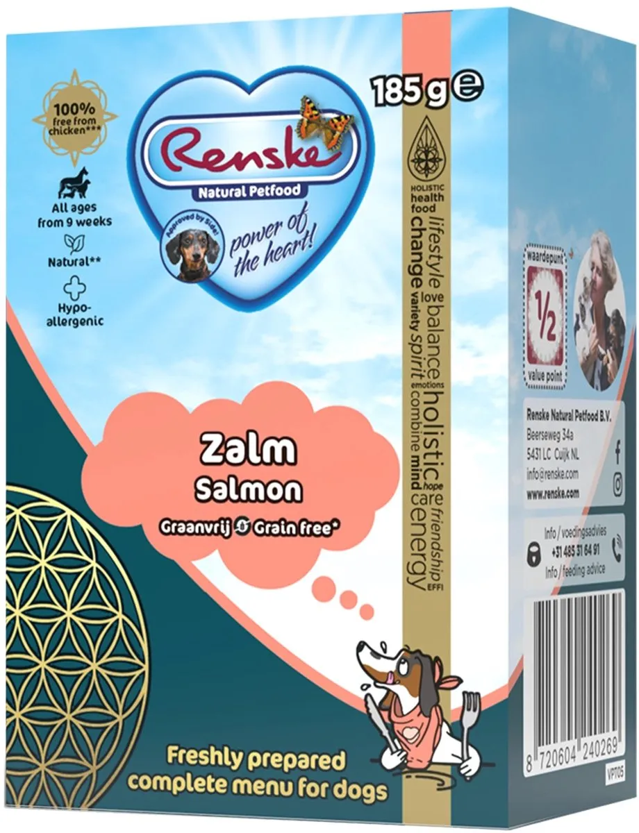 Renske Vers Graanvrij Hondenvoer Zalm 375g