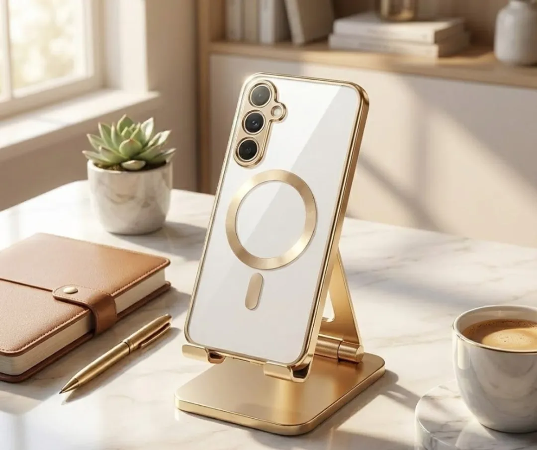 NUVEX Transparant Telefoonhoesje A54 MagSafe - Goud