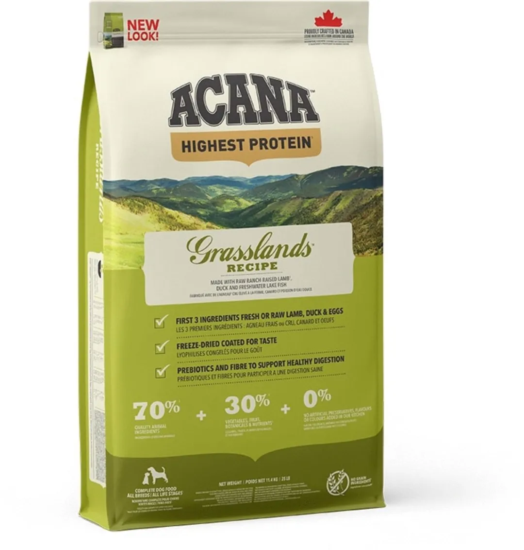 Acana Regionals Grasslands Dog Lam&Eend&Witvis - Hondenvoer - 11.4 kg