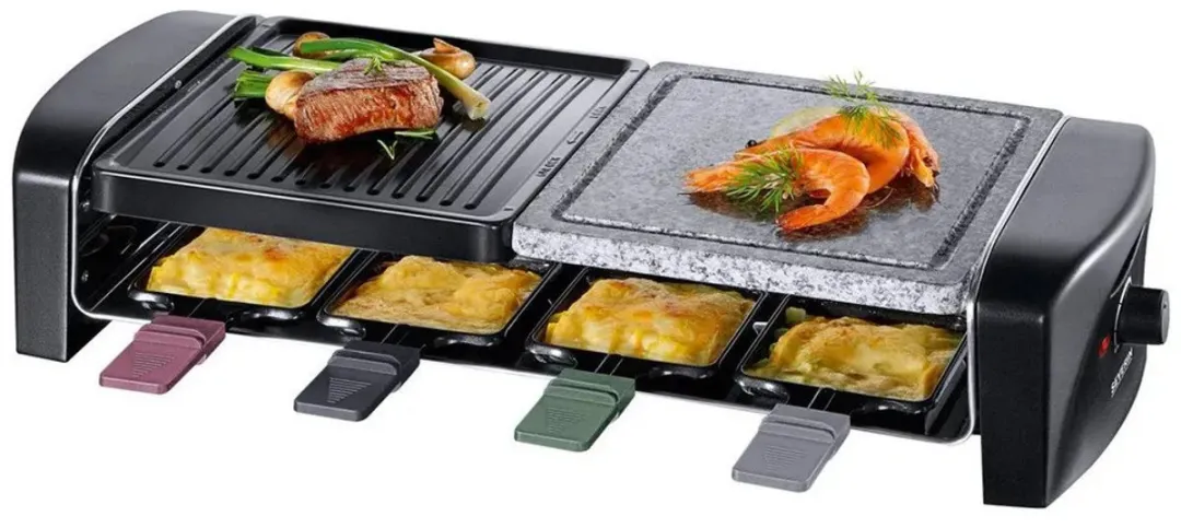 Severin RG 9645 Raclette/Steengrill 8 Personen