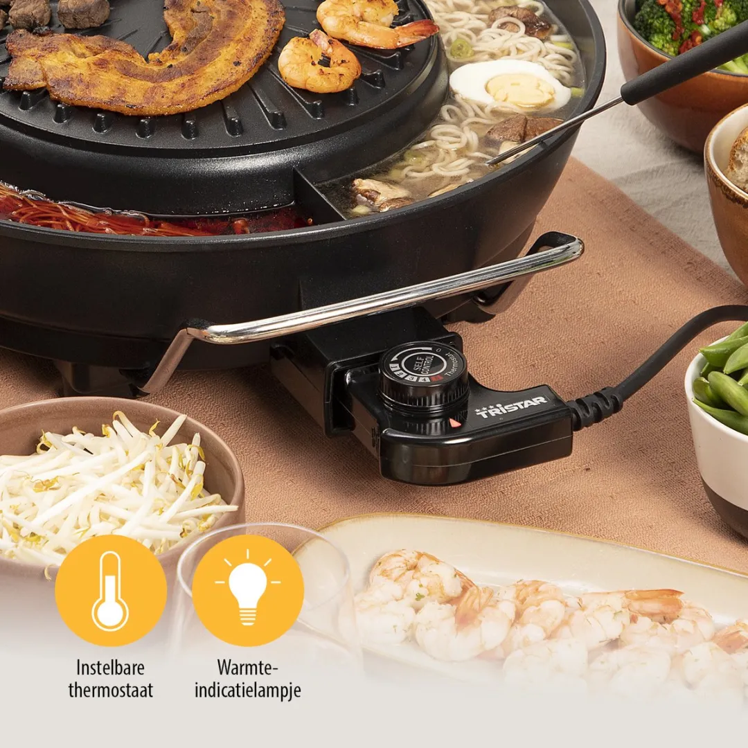 Tristar PZ-9131 Elektrische Hotpot 1800W - 4 Personen - Zwart
