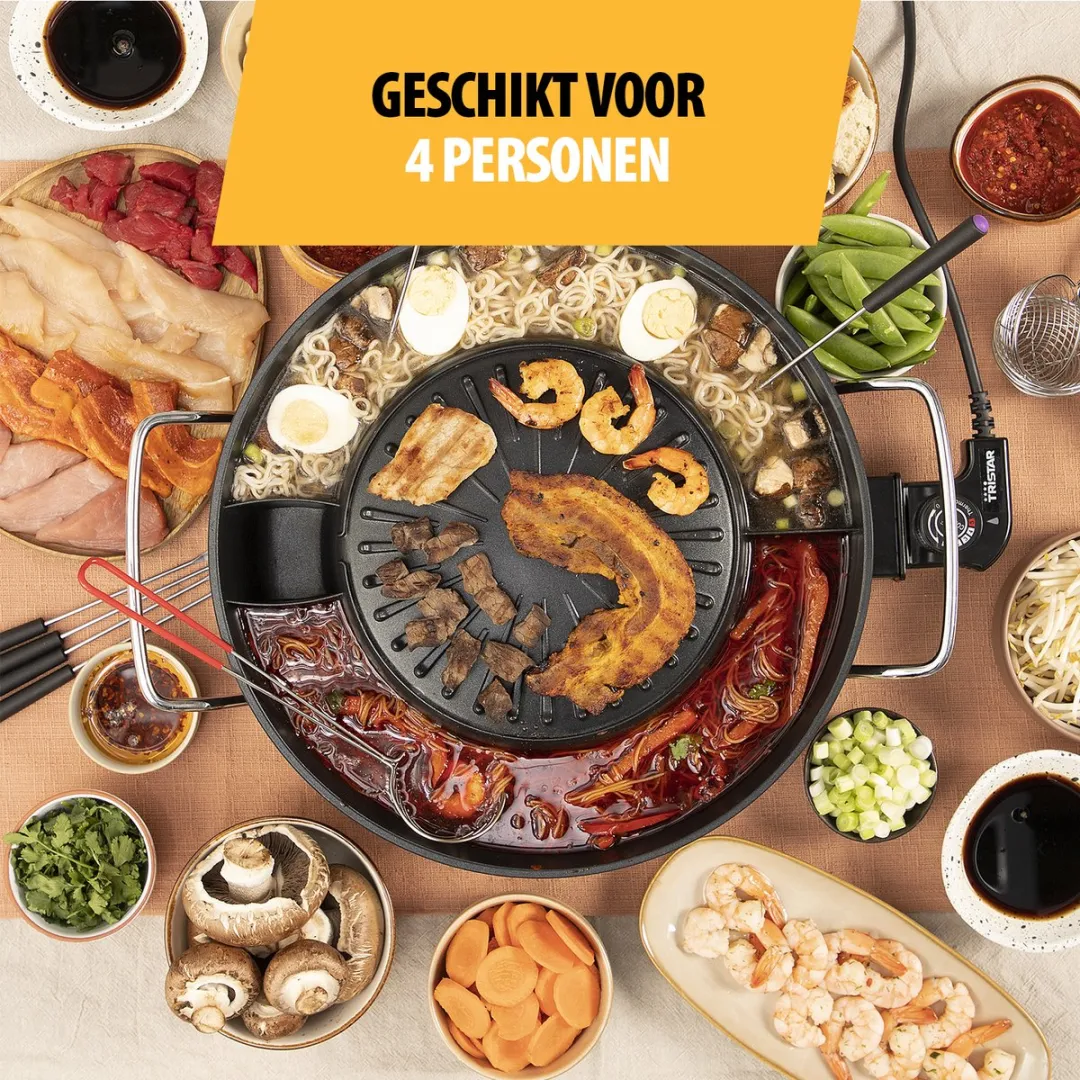 Tristar PZ-9131 Elektrische Hotpot 1800W - 4 Personen - Zwart