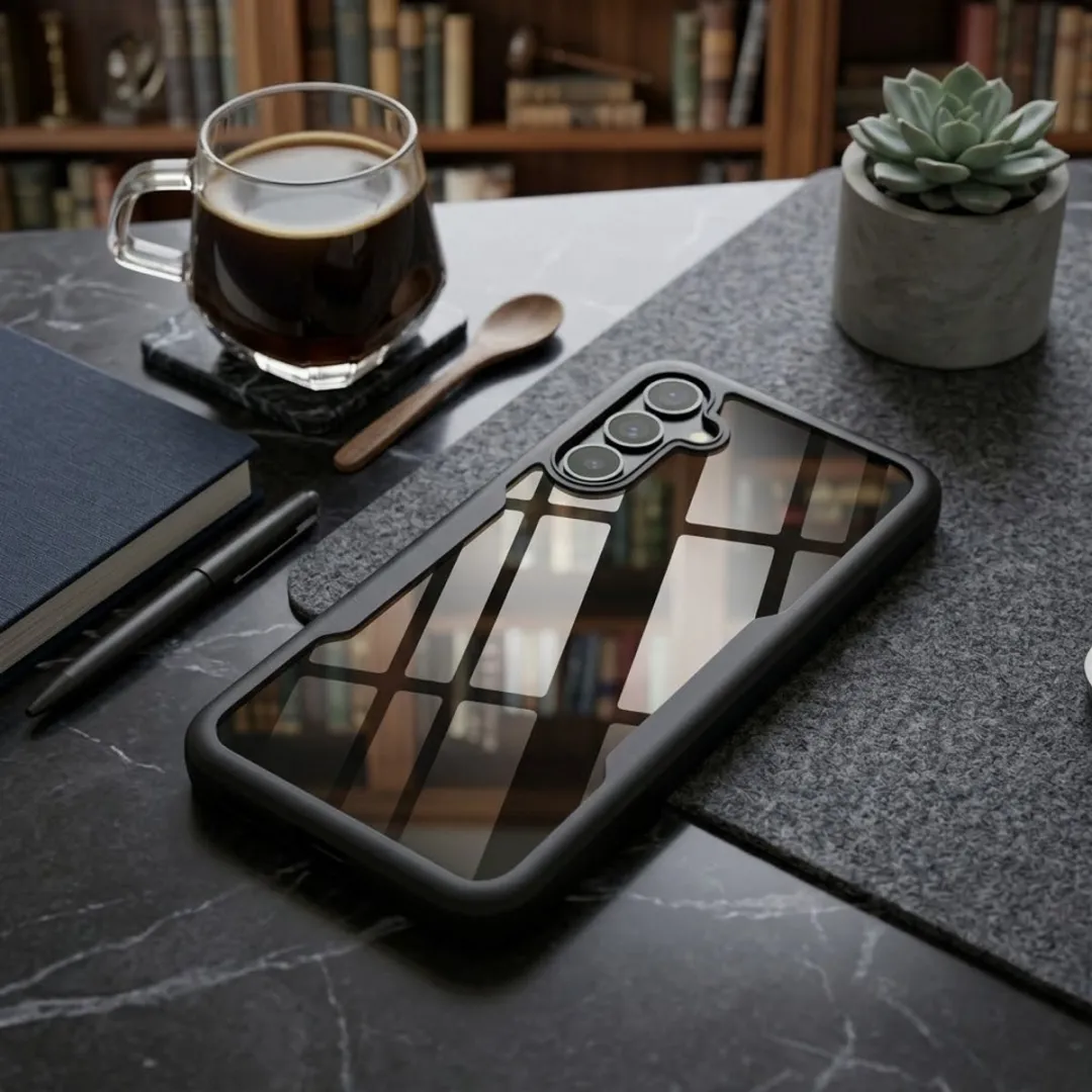 NUVEX Telefoonhoesje Samsung Galaxy S25 - Zwart Transparant