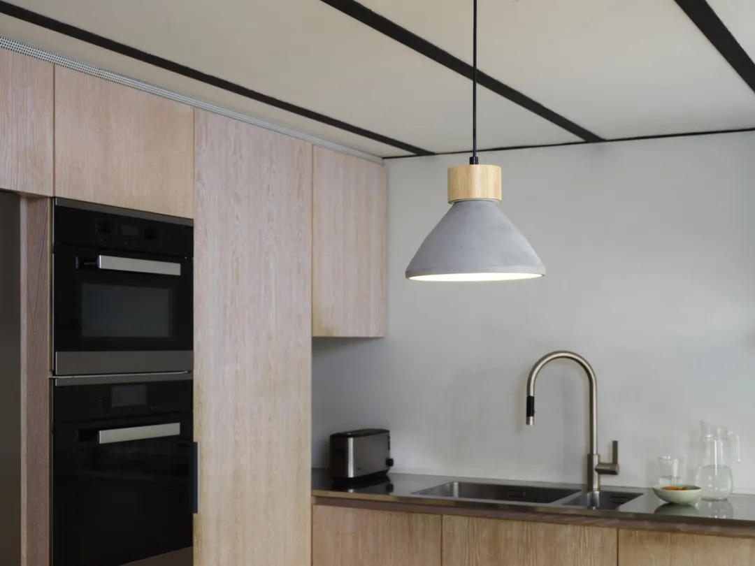 Osram Decor Concrete Wood Hanglamp 220mm - Donkergrijs