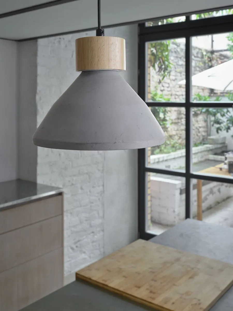 Osram Decor Concrete Wood Hanglamp 220mm - Donkergrijs