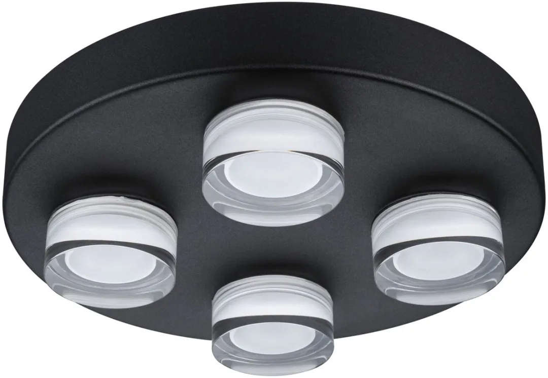 Paulmann Selection Bathroom Wand- en plafondlamp 4x500lm Signaal zwart