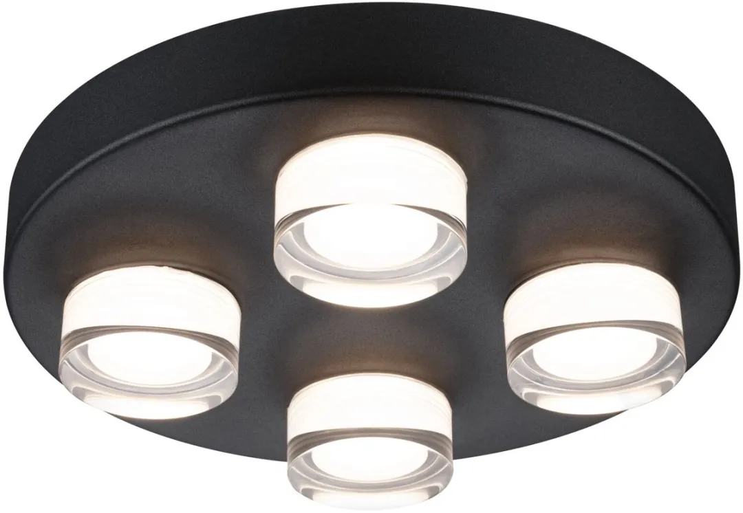 Paulmann Selection Bathroom Wand- en plafondlamp 4x500lm Signaal zwart