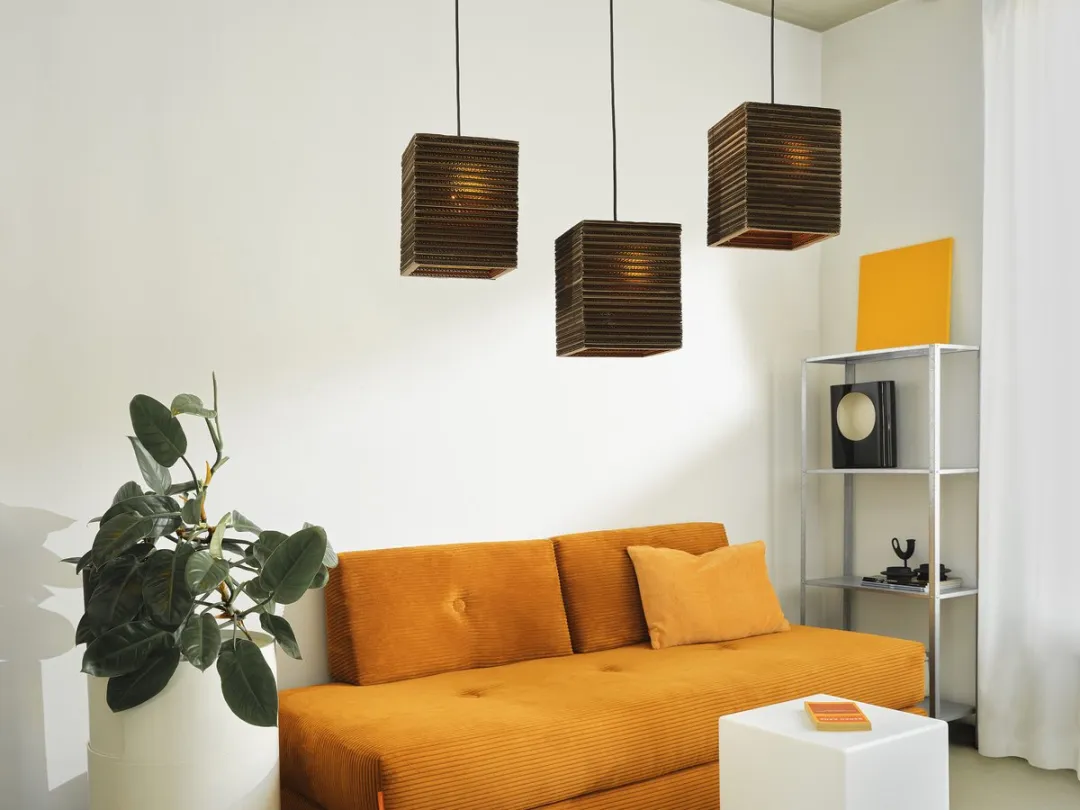 Osram Decor Cardboard Square Hanglamp - 3xE27 - Bruin