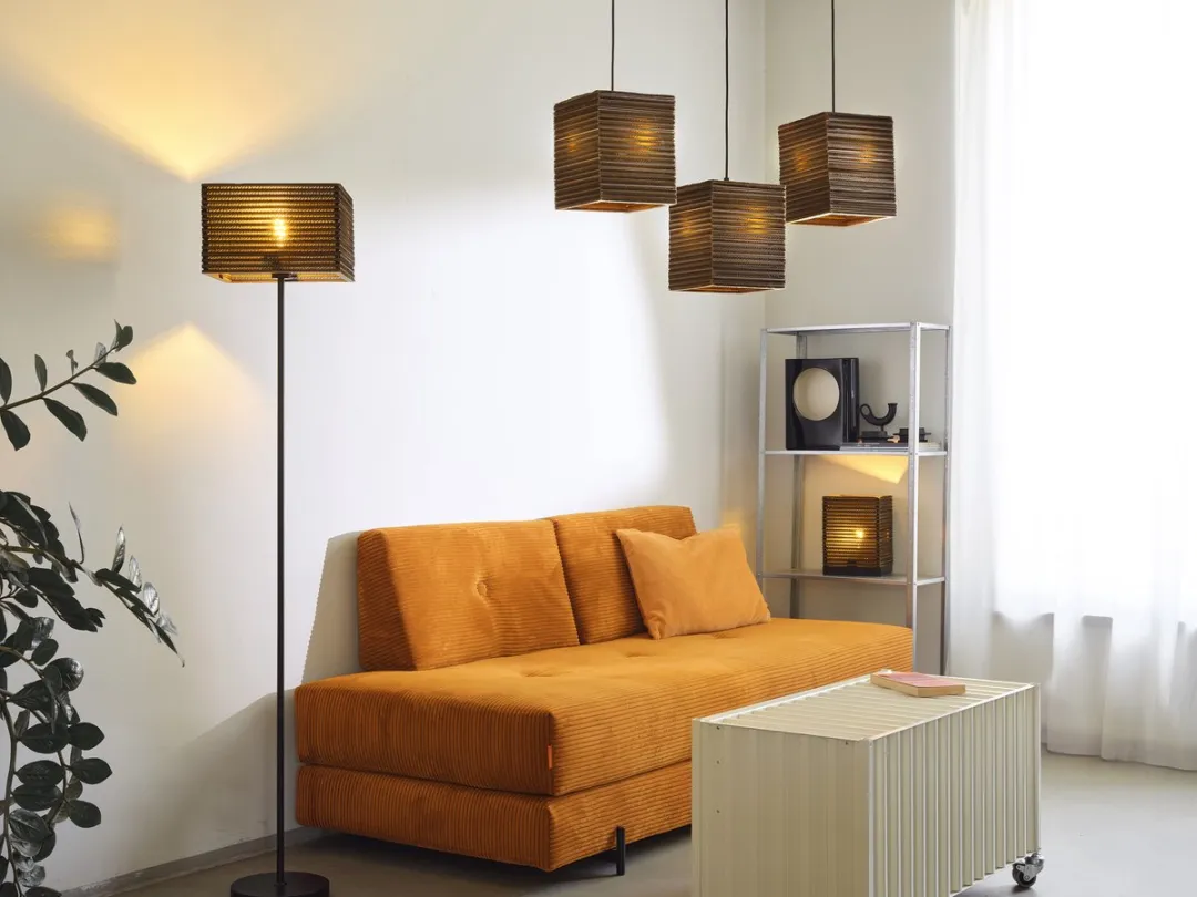 Osram Decor Cardboard Square Hanglamp - 3xE27 - Bruin - afbeelding 6 van 6