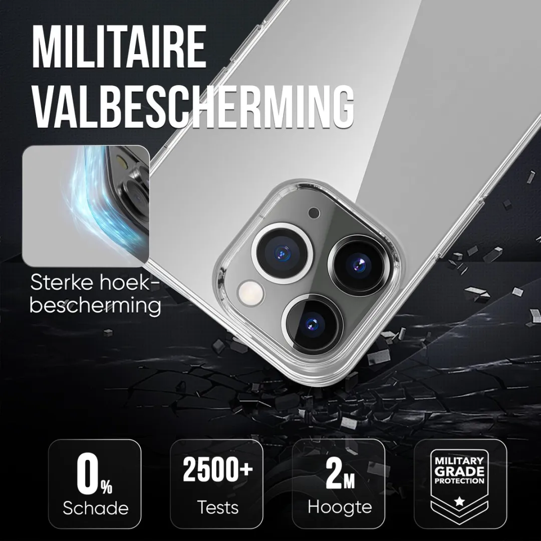 NUVEX iPhone 15 Pro Max Telefoonhoesje - Transparant