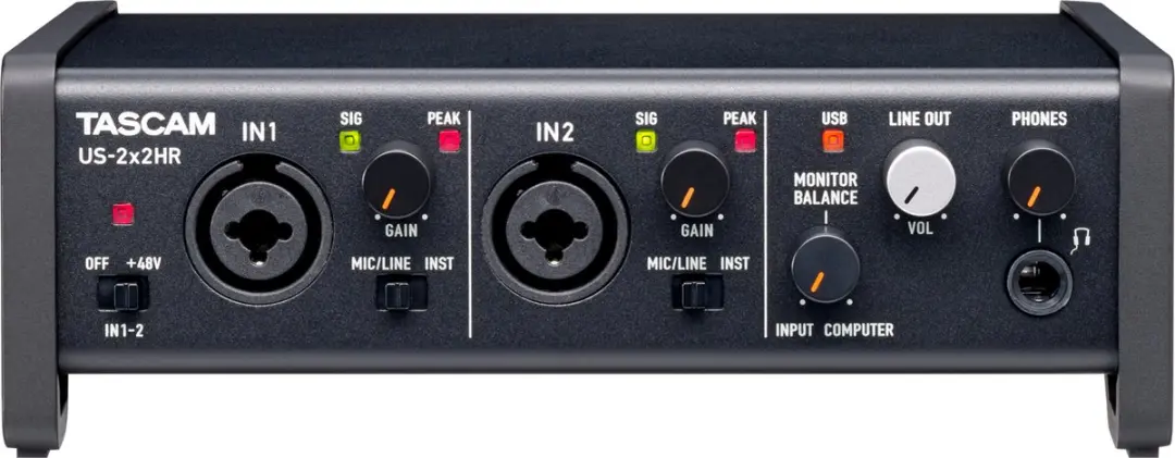 Tascam US-2x2HR USB Audio Interface - afbeelding 5 van 6