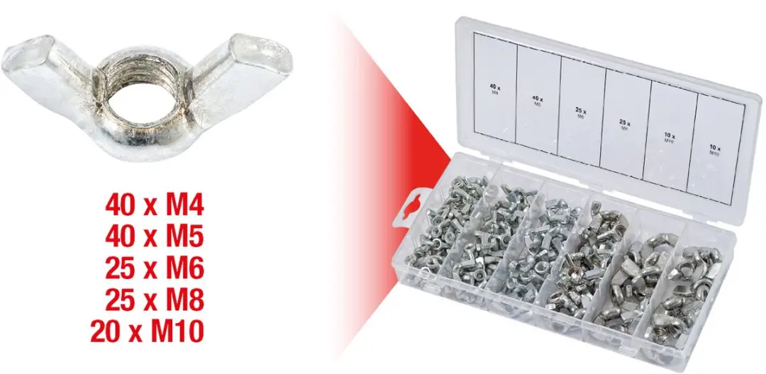 KS Tools Vleugelmoeren Set M4-M10