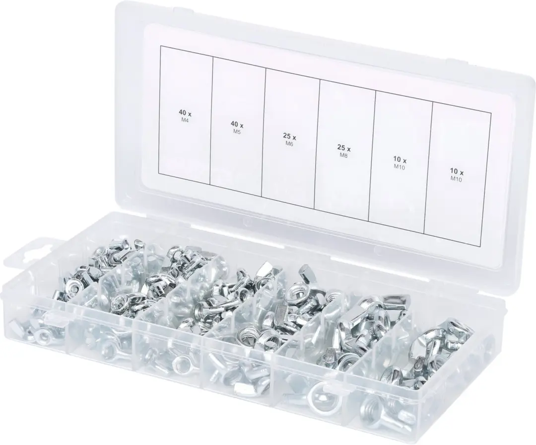 KS Tools Vleugelmoeren Set M4-M10 - 150-delig - afbeelding 5 van 6