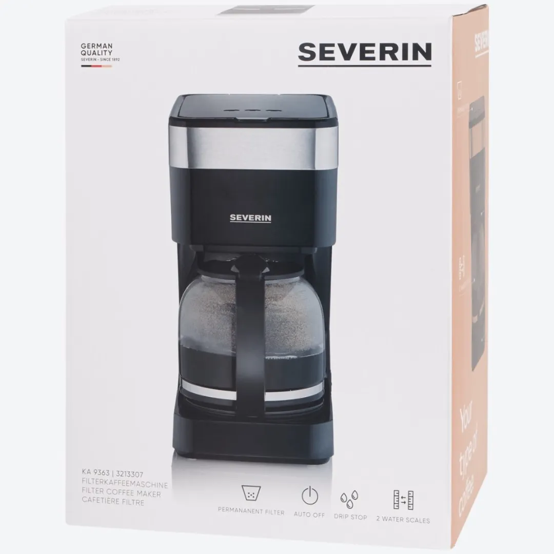 Severin Koffiezetapparaat 8 Koppen - Zilver/Zwart