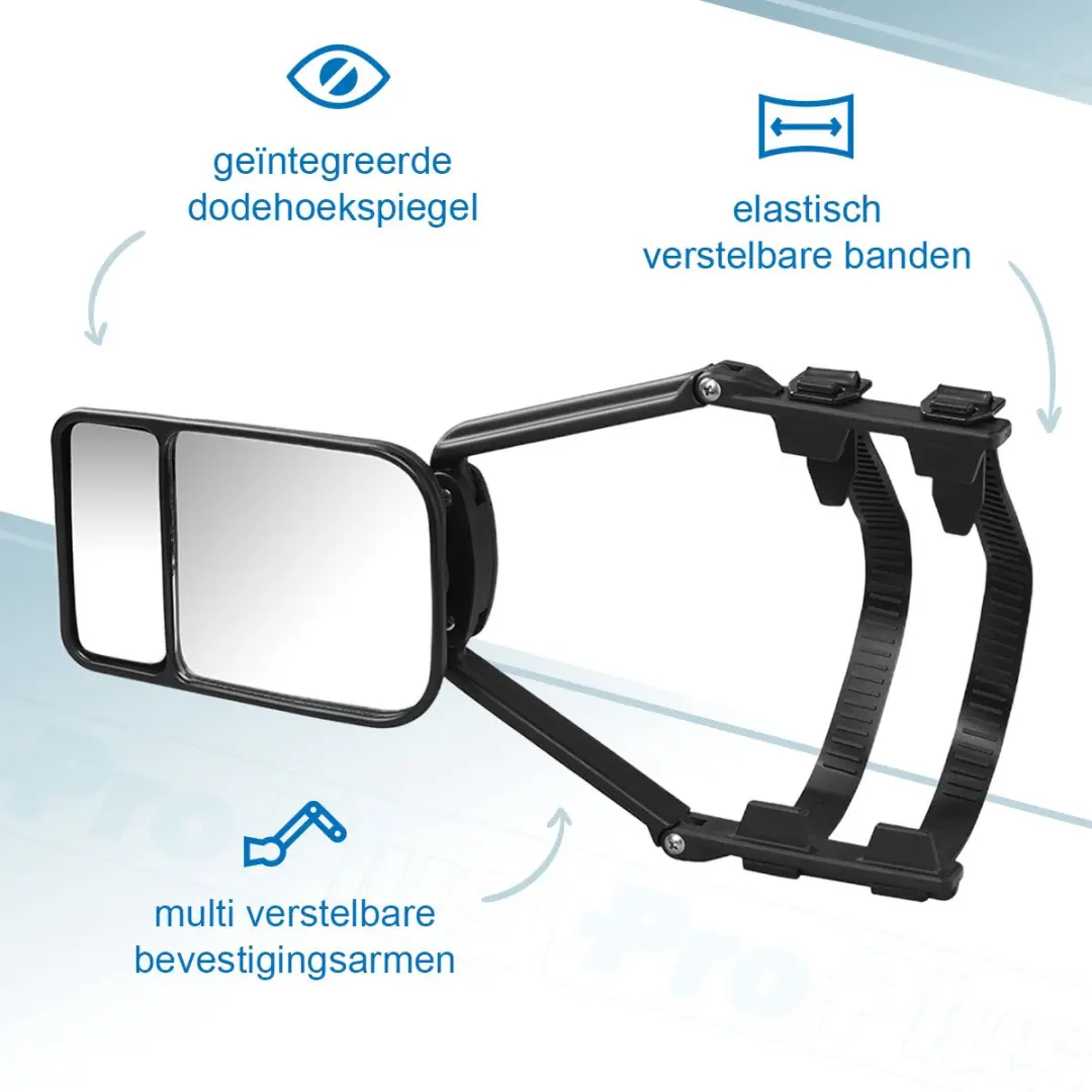 ProPlus Opzetspiegel Duo B-12-2 - Zwart - afbeelding 4 van 6