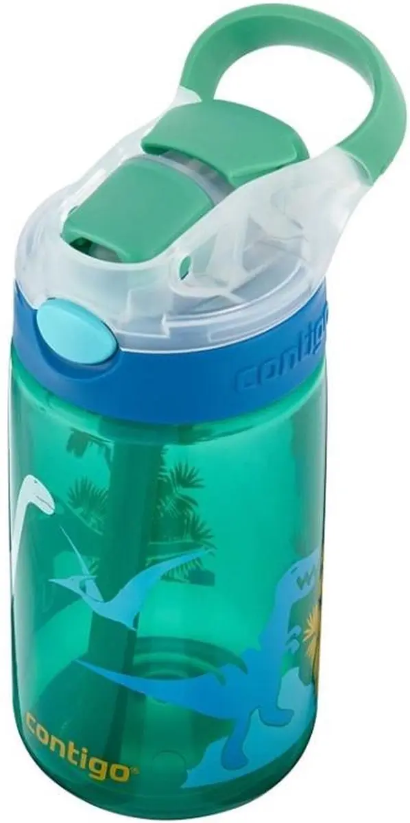 Contigo Gizmo Flip Kinderdrinkfles 420ml - Green Jungle Dino - afbeelding 6 van 6