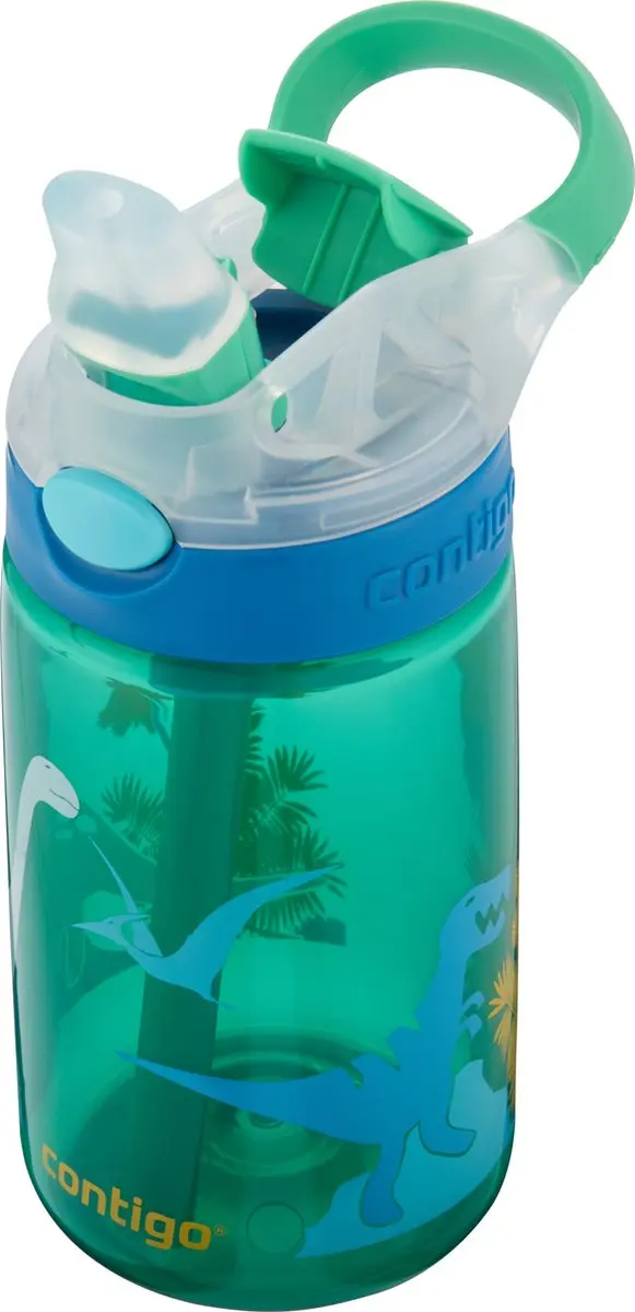 Contigo Gizmo Flip Kinderdrinkfles 420ml - Green Jungle Dino - afbeelding 2 van 6