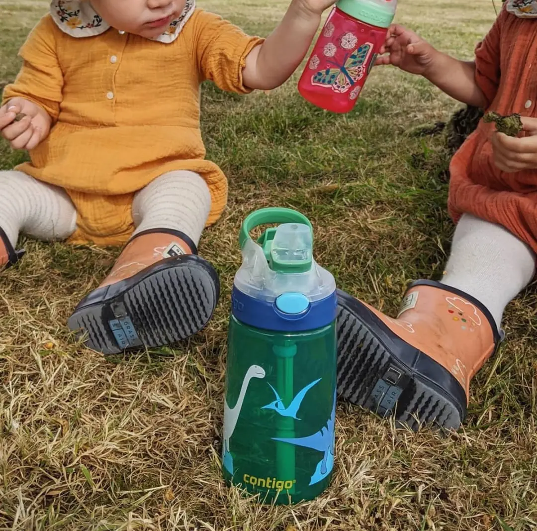 Contigo Gizmo Flip Kinderdrinkfles 420ml - Green Jungle Dino - afbeelding 5 van 6