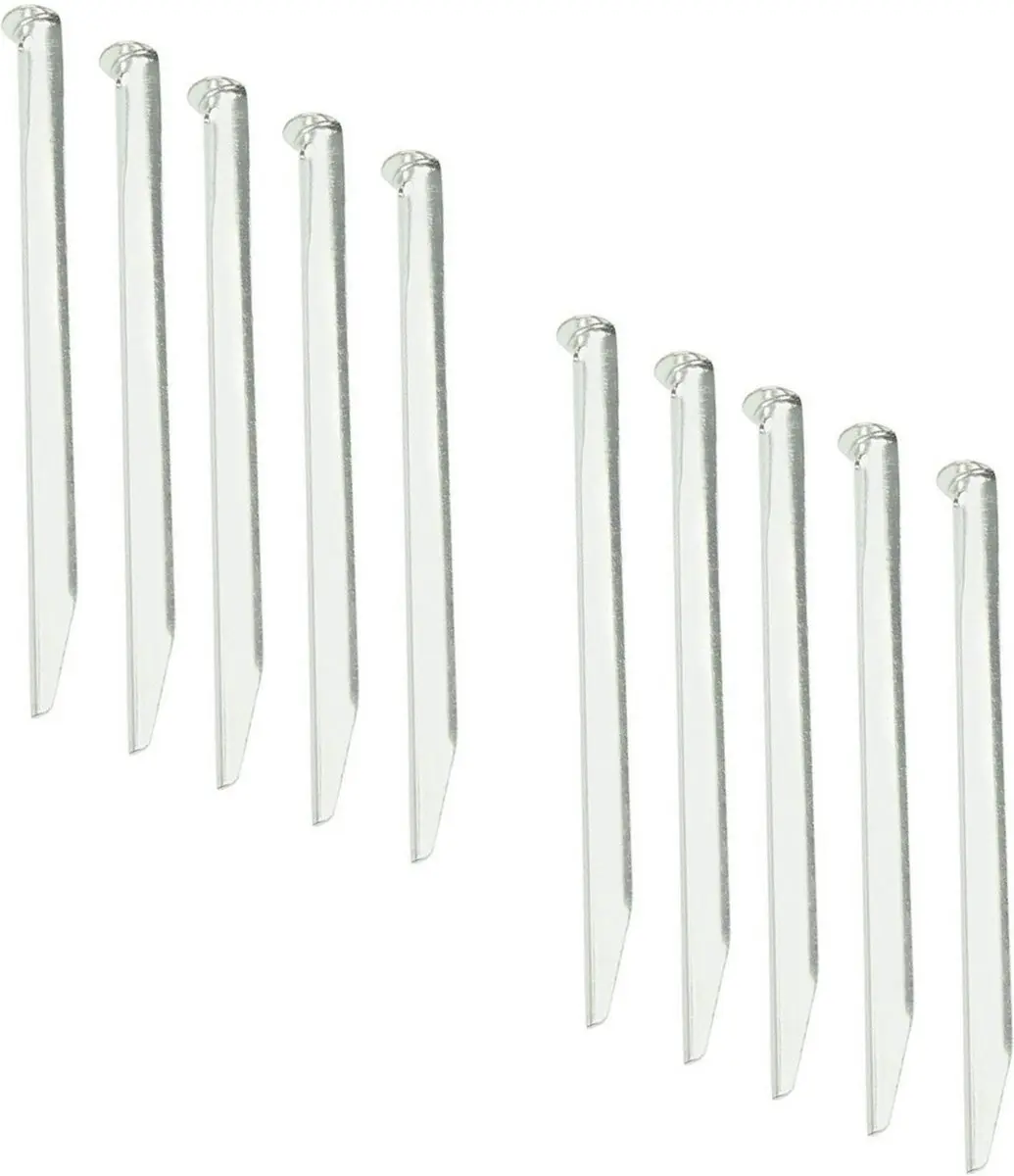 10x Stuks grondpennen/tentharingen metaal halfrond 22 cm