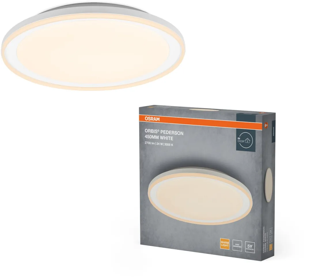 Osram Orbis Pederson LED Plafondlamp 24W 1450lm - 450mm - IP20