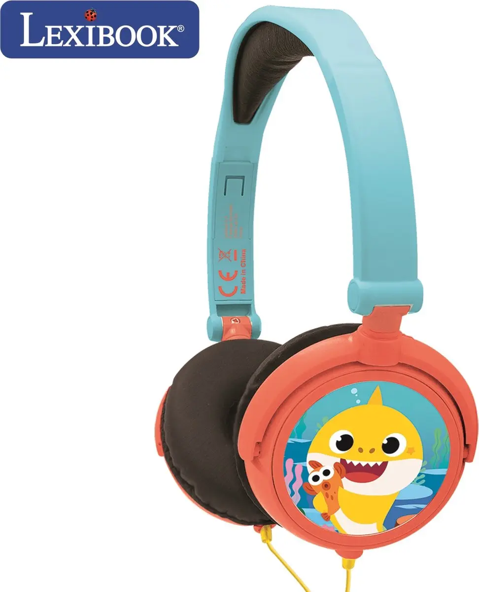 Baby Shark Stereo Bedrade Opvouwbare Koptelefoon met veilige volumebeperking