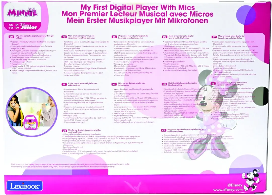 Lexibook Minnie Mouse Bluetooth Luidspreker MP320MNZ - afbeelding 5 van 6