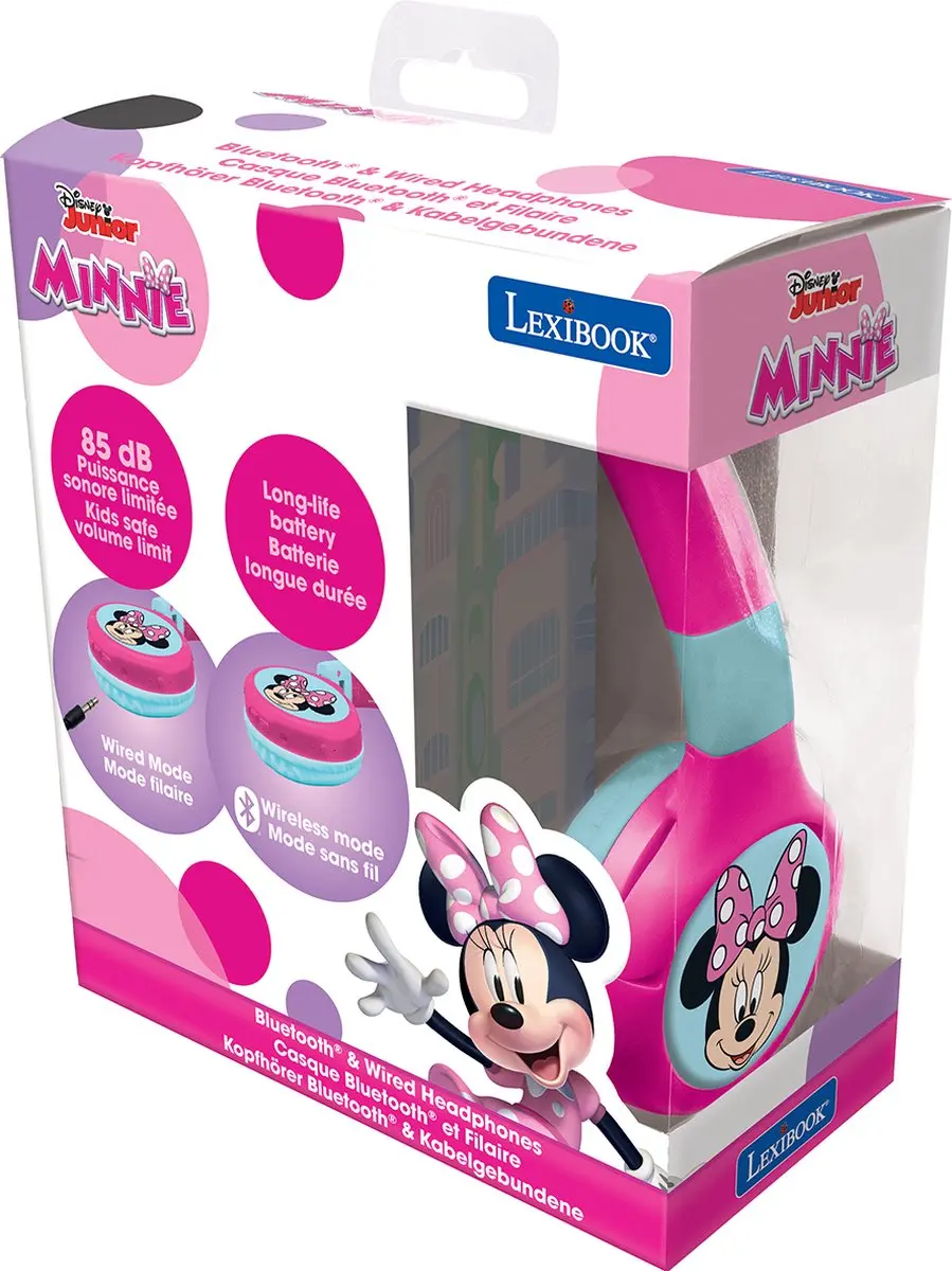 Lexibook Minnie Mouse Kinderkoptelefoon HPBT010MN - Roze - afbeelding 6 van 6