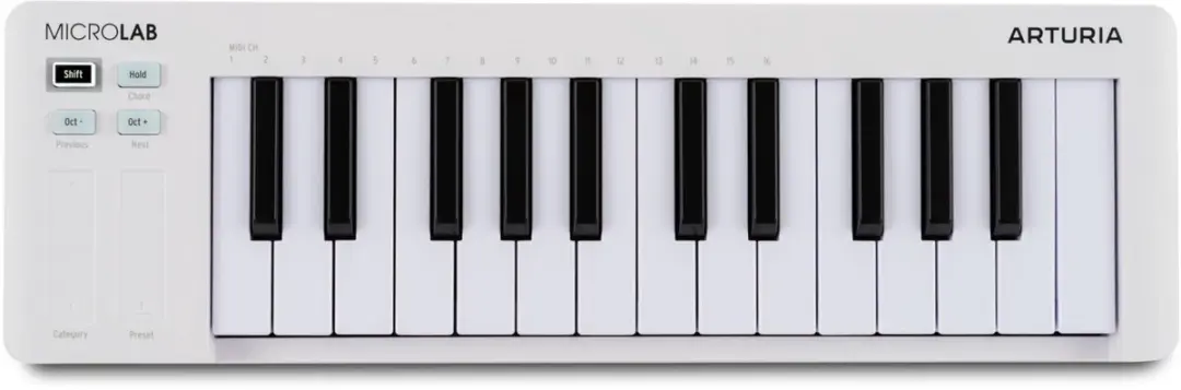 Arturia MicroLab MK3 SYN0009278-001 MIDI Keyboard - Wit - afbeelding 2 van 6