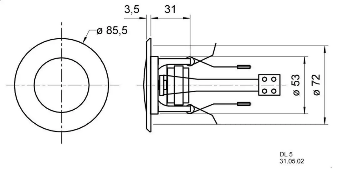 Visaton VS-DL5 Inbouwluidspreker - 4W - Wit - afbeelding 5 van 6