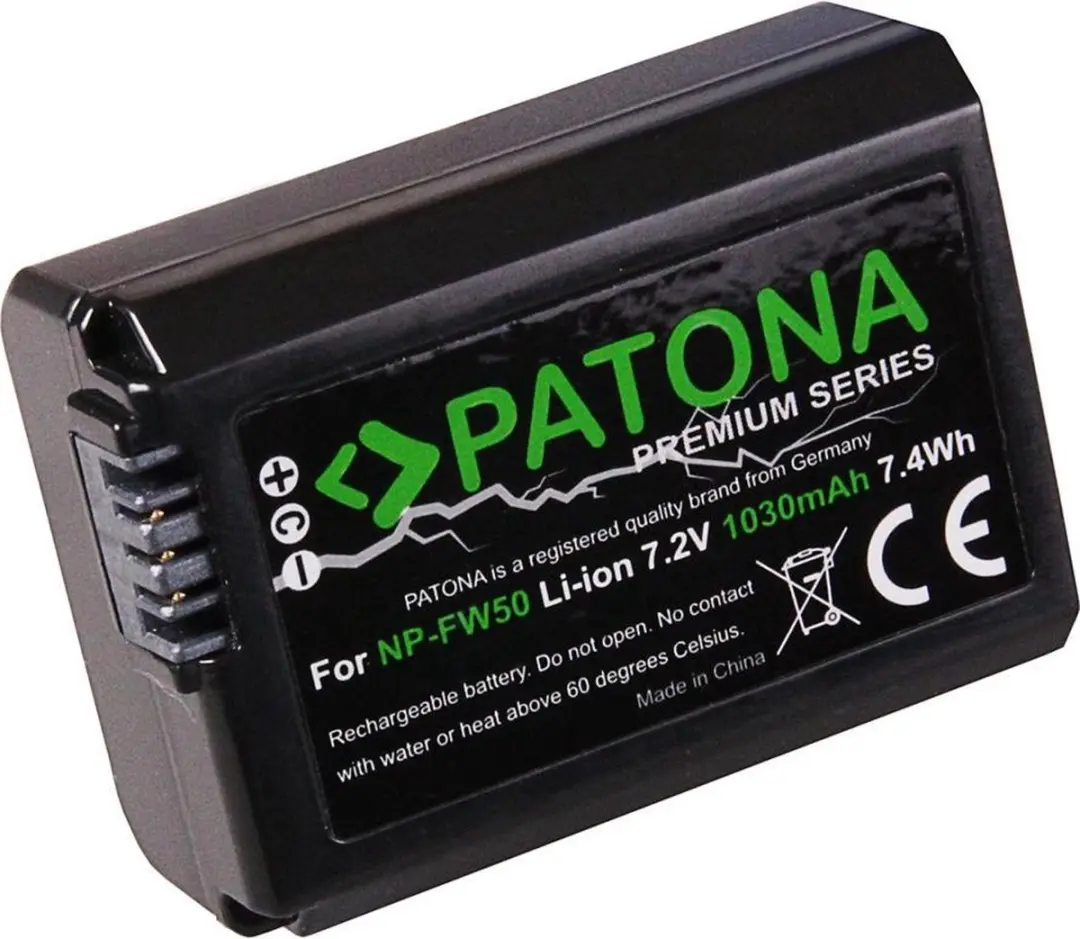 Patona Premium NP-FW50 Accu - 1030mAh - afbeelding 2 van 2