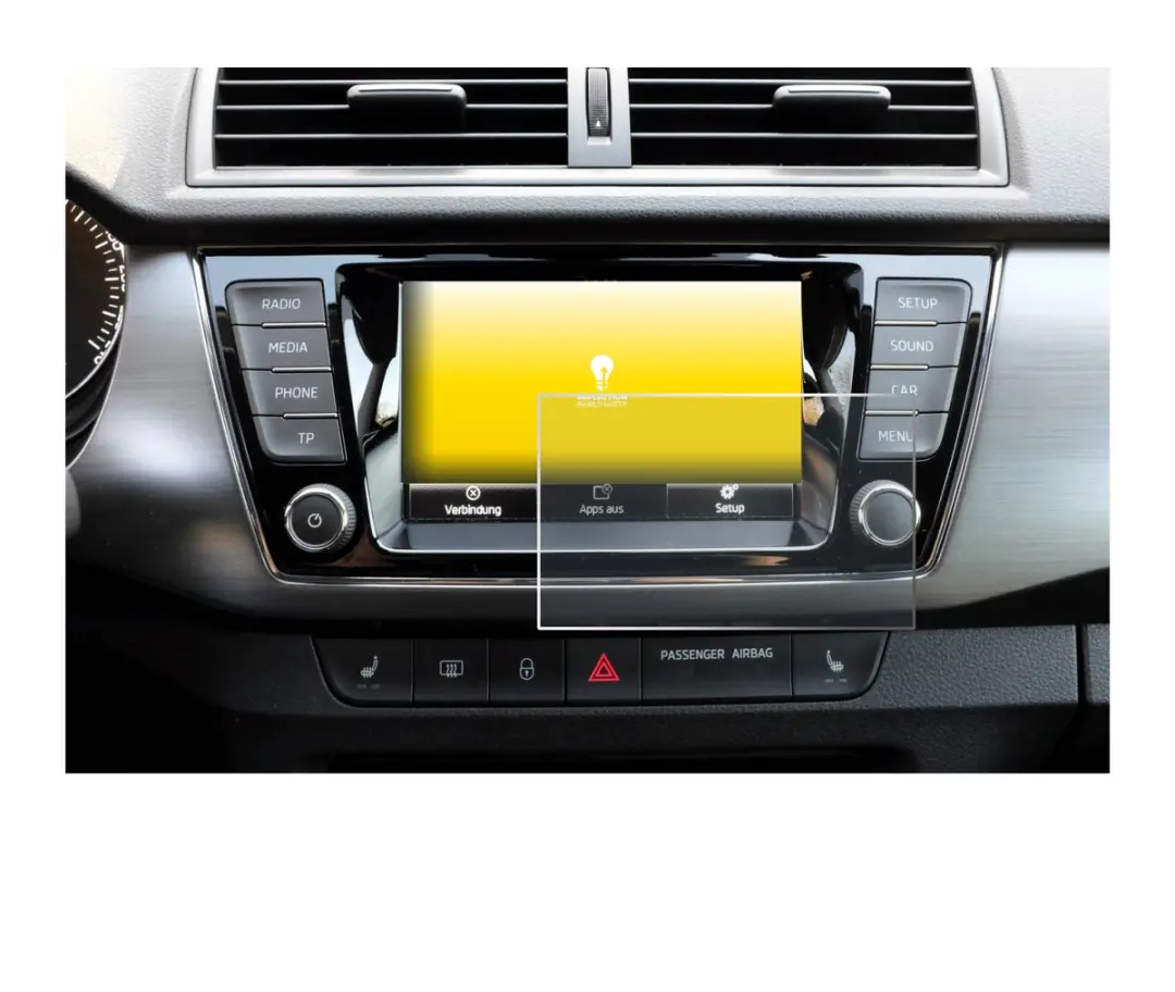 upscreen Skoda Fabia 3 Combi Screenprotector 6.5 inch - Mat - afbeelding 5 van 6