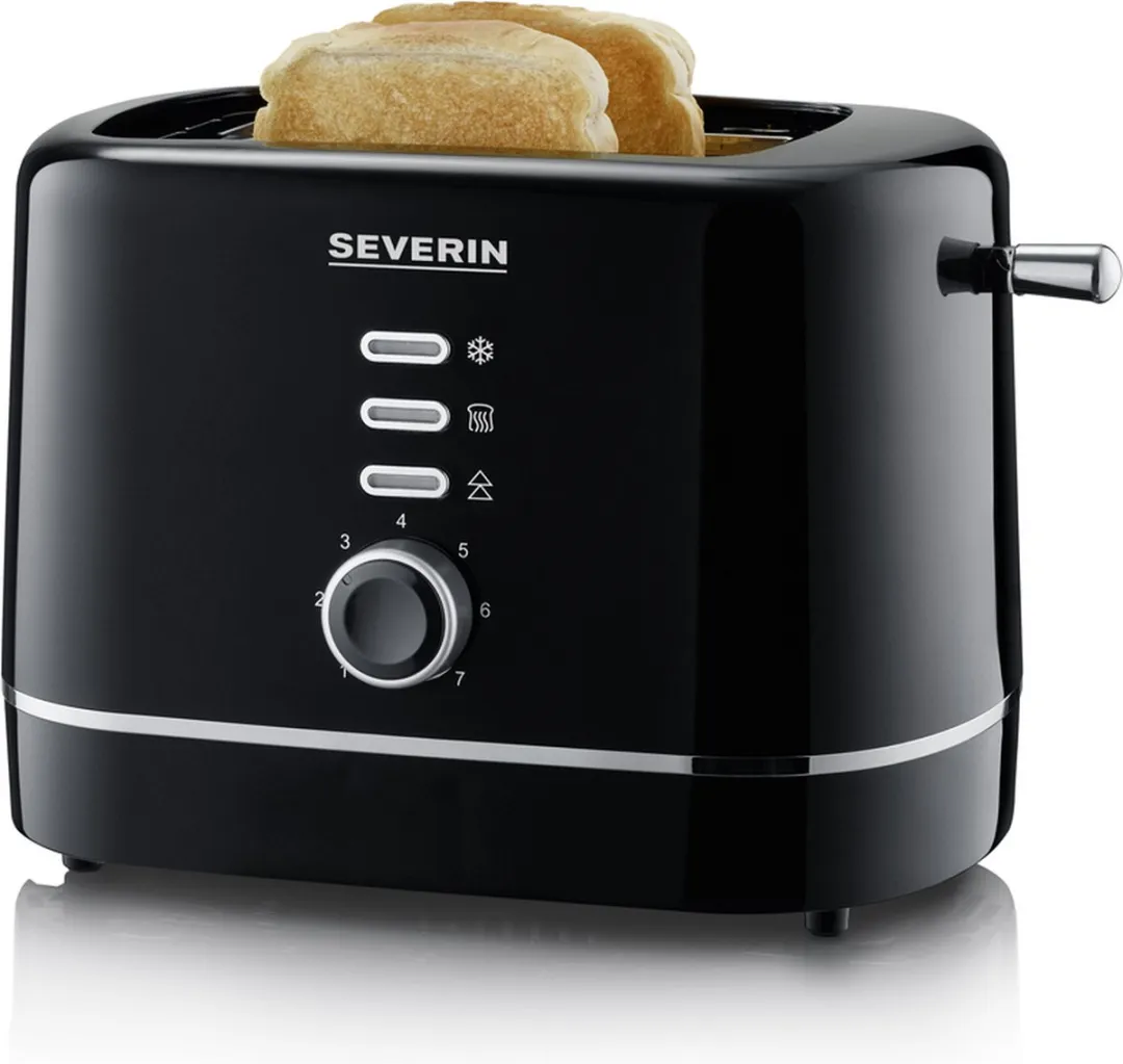 Severin AT 4321 Broodrooster 850W - 2 Platen - Zwart