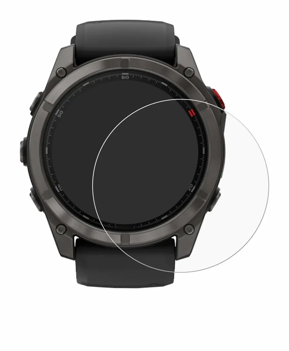 Upscreen Garmin Fenix 8 Pro Screenprotector - 47mm - Transparant - afbeelding 5 van 6
