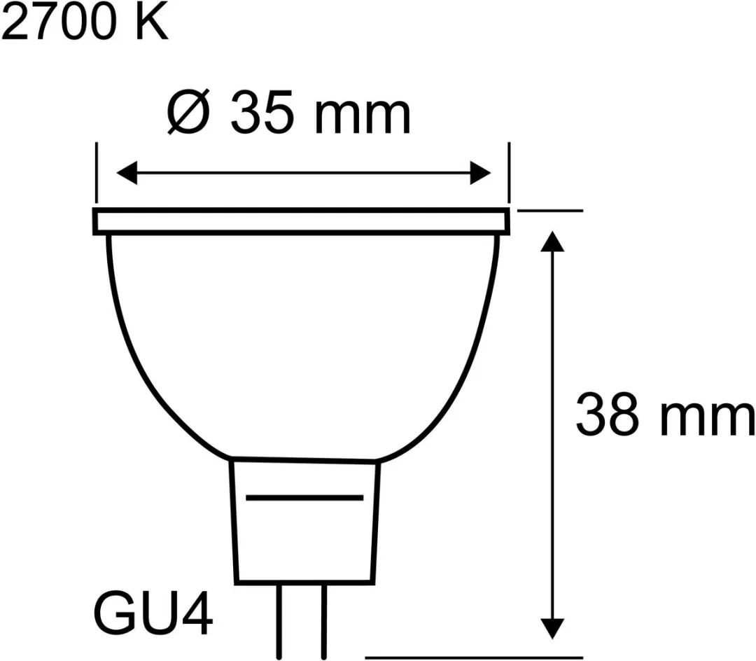 Paulmann LED Reflector GU4 3x4,2W 345lm 2700K - 3 Stuks - afbeelding 6 van 6
