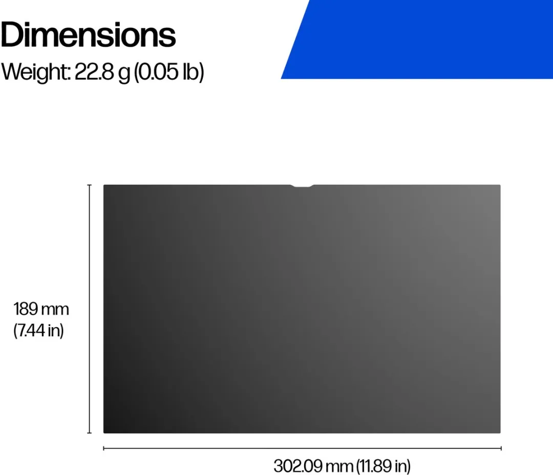HP 14-inch Widescreen Laptop Privacy Filter BH0M6AA