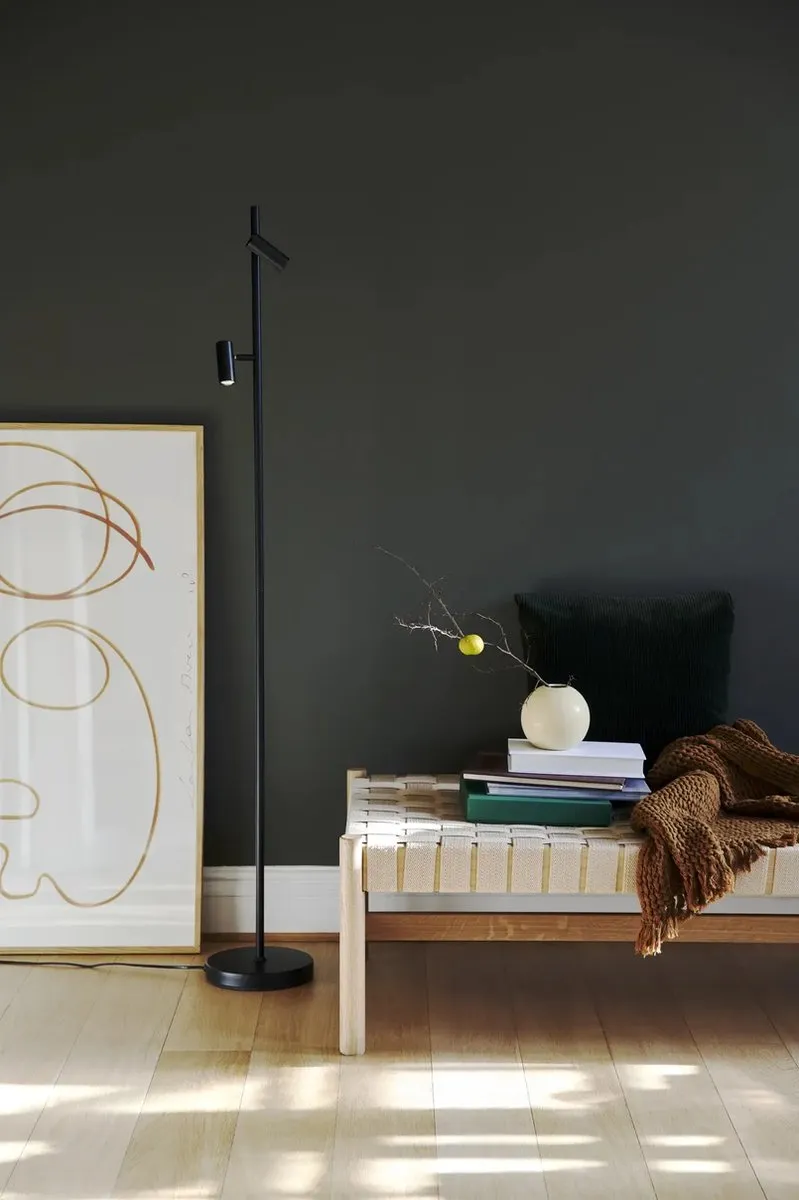 Nordlux Omari Vloerlamp - 2 Lichtpunten - Zwart - afbeelding 6 van 6