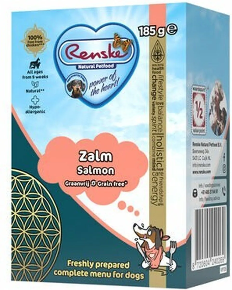 Renske Vers Graanvrij Hondenvoer Zalm - 24x185g