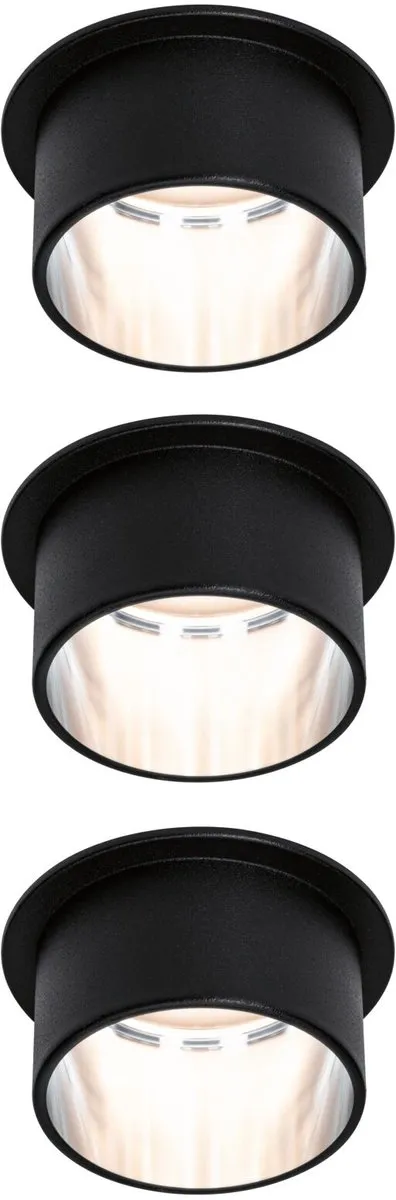 Paulmann LED-inbouwlamp Gil Coin Basisset 3x6W 470lm 2700K - 3 Stuks