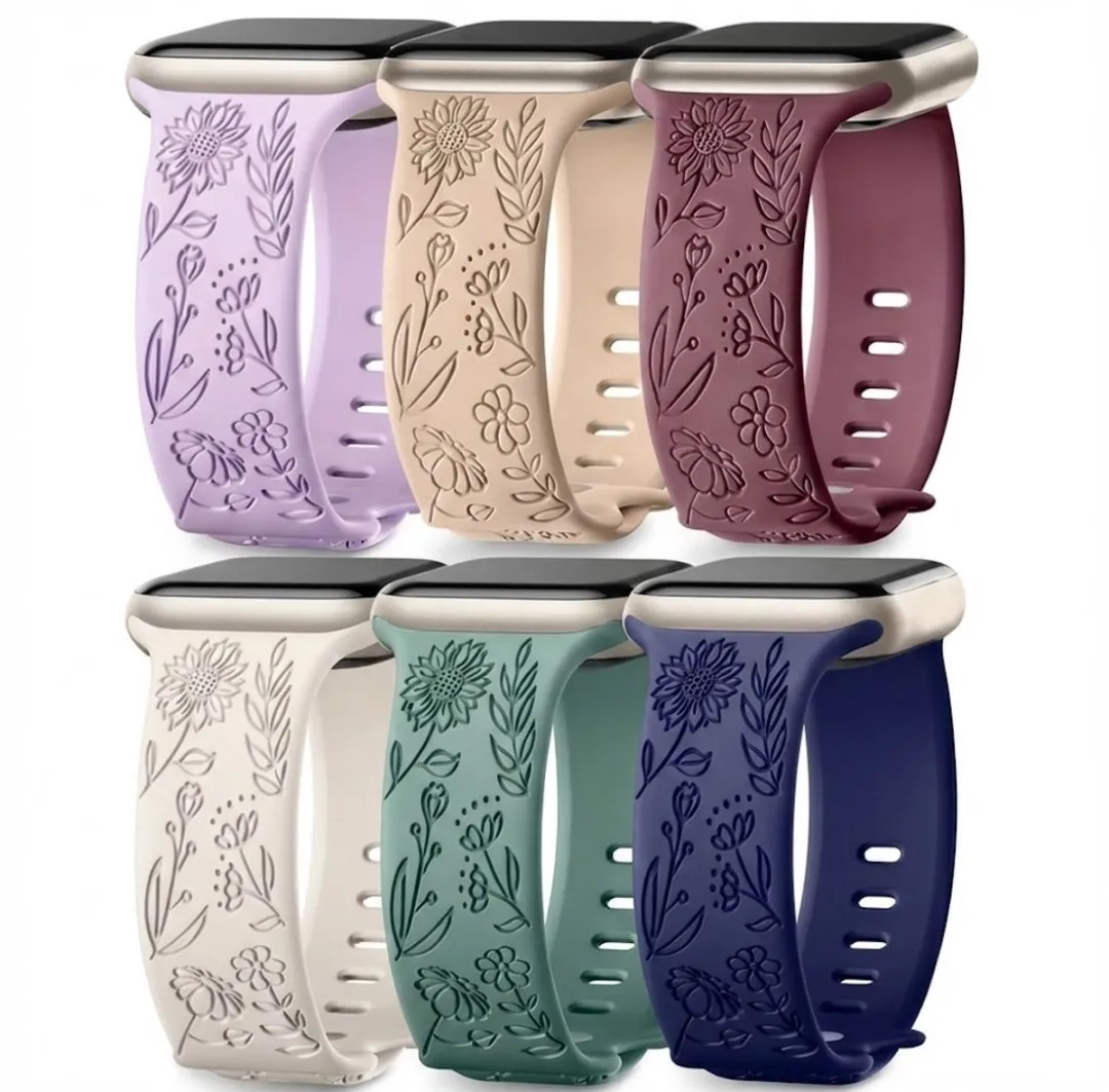 NUVEX Apple Watch Bandjes Set - 6 Stuks - 42mm/44mm/45mm/46mm/49mm - Gemengde Kleuren