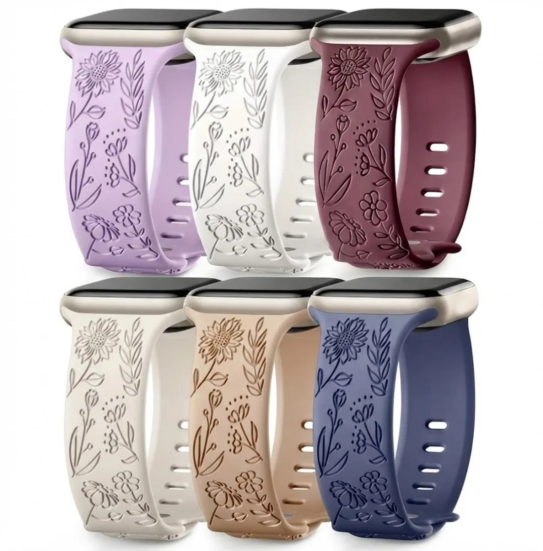 NUVEX Apple Watch Bandjes Set - 6 Stuks - 42mm/44mm/45mm/46mm/49mm - Gemengde Kleuren
