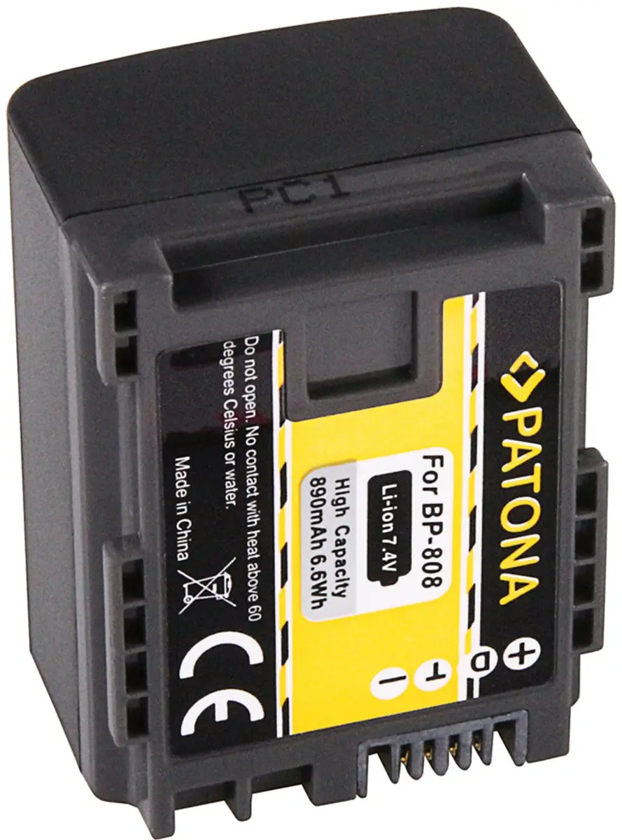 Patona Accu voor Canon BP-808/BP-819/BP-809 - 890mAh - afbeelding 2 van 6