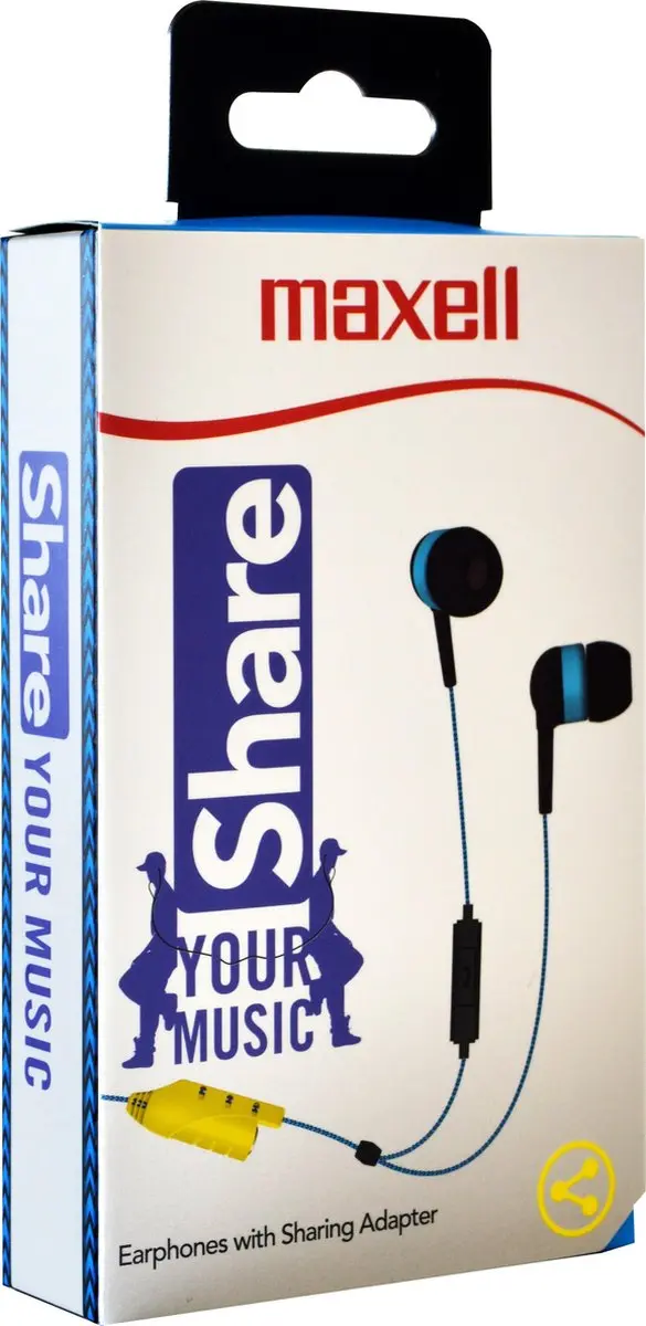 Maxell EB-Share In-Ear kleur Blauw-Zwart