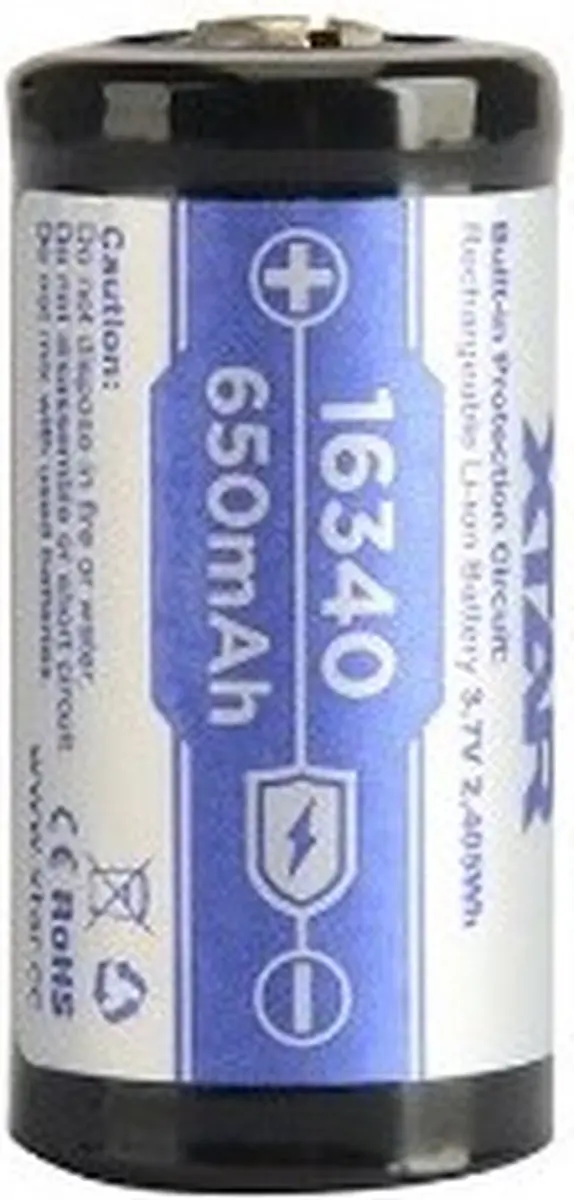 XTAR 16340 Li-ion Batterij 650mAh