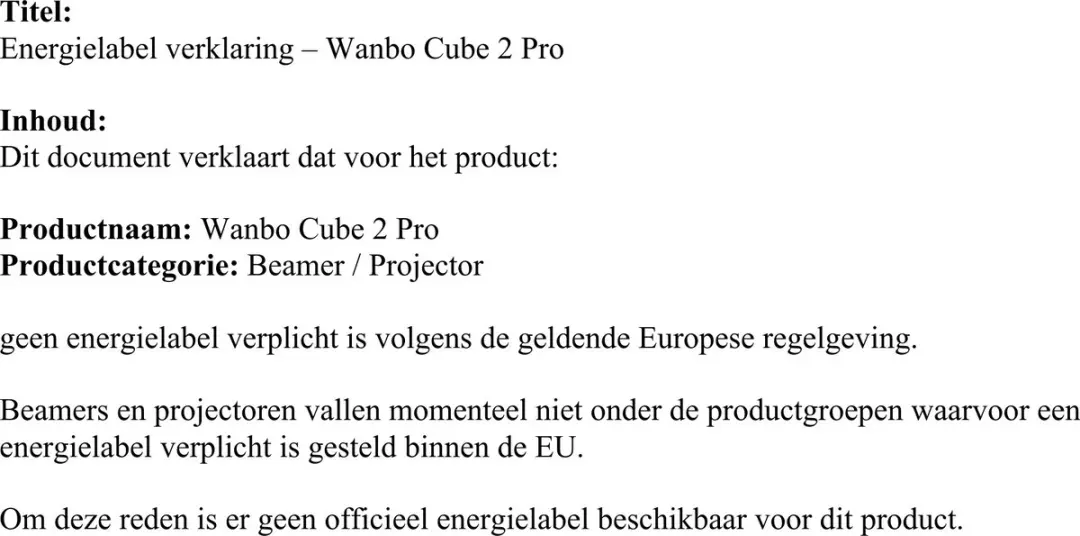 Wanbo Cube 2 Pro Full HD Beamer - 500 lm - Wit - afbeelding 2 van 6