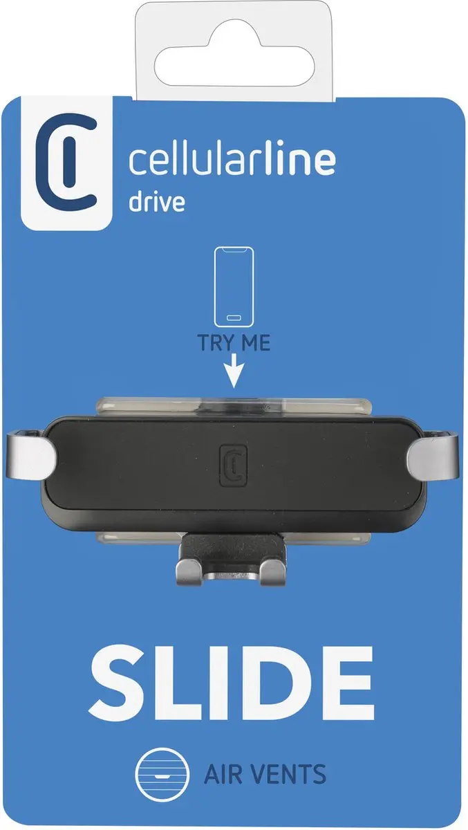 Cellularline Slide Autohouder Smartphone - Zwart - afbeelding 2 van 2